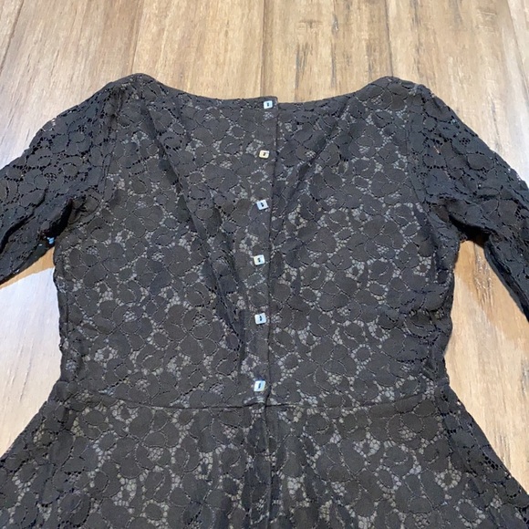 5 for $25 Julienne W Weston Black Lace Overlay peplum top 3/4 sleeve‎ - Picture 6 of 9